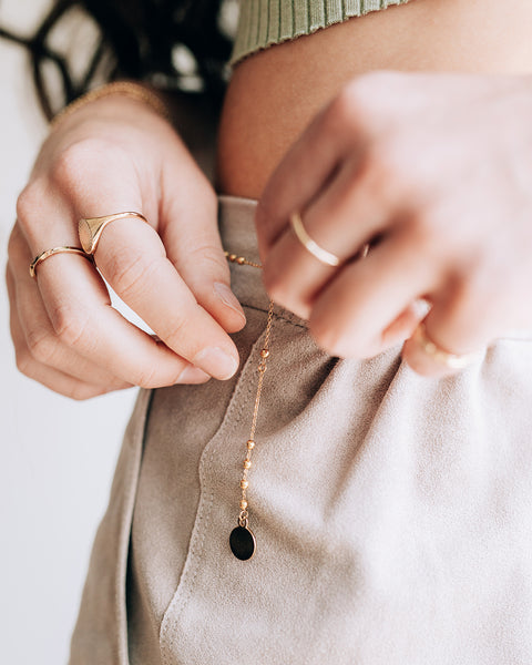 Allure Gold Beaded Belly Chain wellDunn jewelry