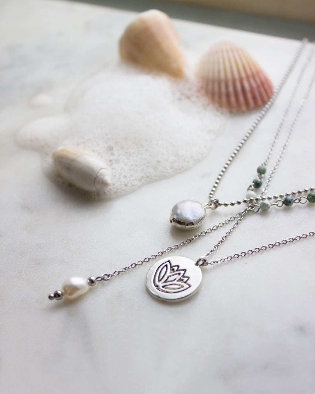 Lotus Silver Necklace
