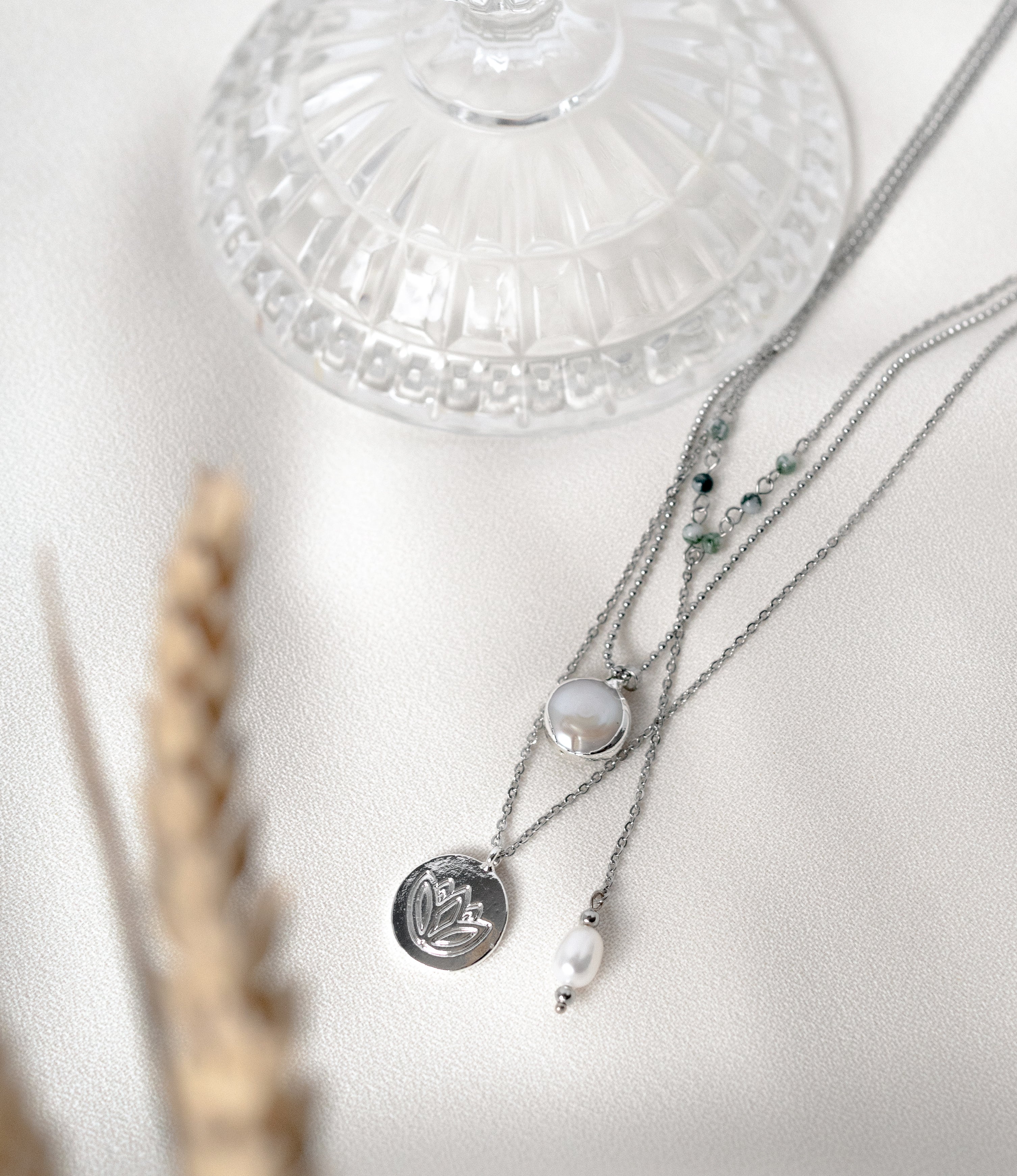 Lotus Silver Necklace