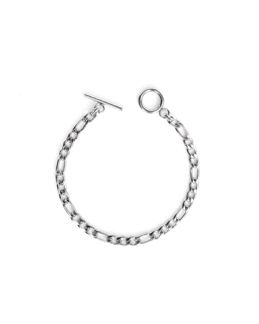 Toscana | Silver Large Figaro chain bracelet | wellDunn jewelry