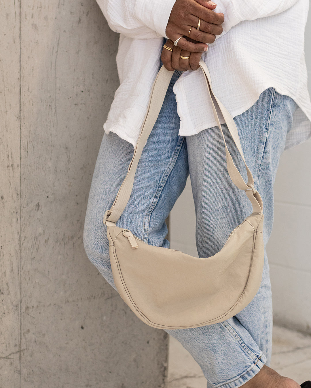 Griffintown Cream Shoulder Bag