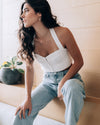 Plaza | Gold Shell Paillette And Flat Hoop Earrings