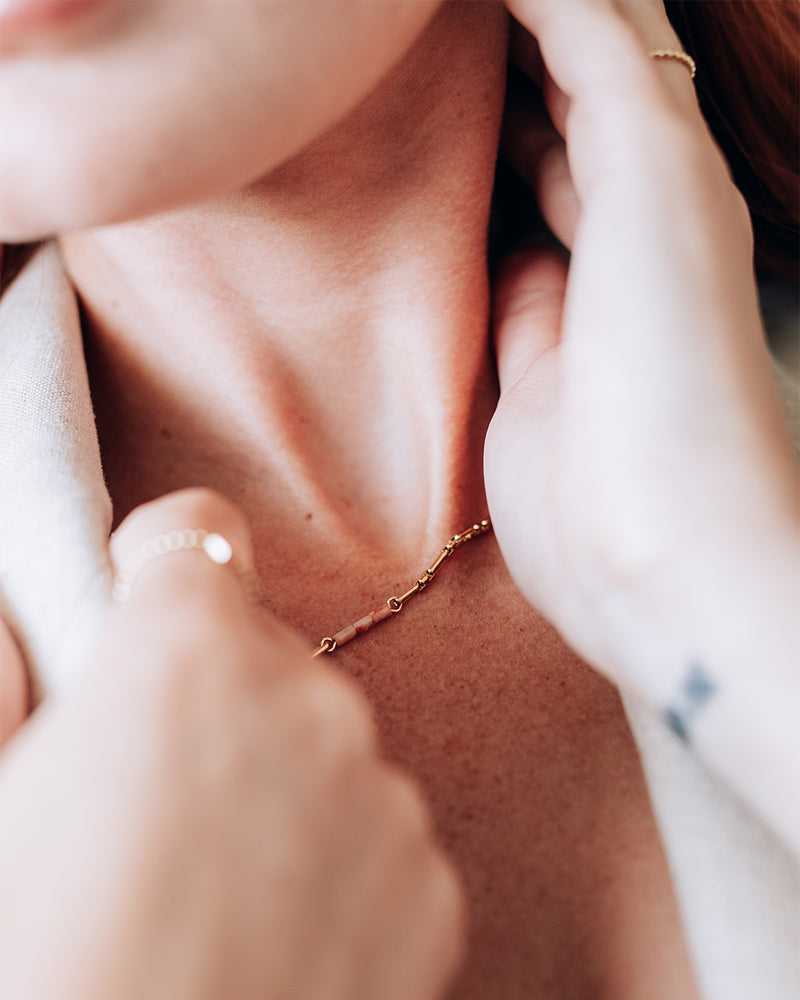 Sofie | Gold Chain And Stones Necklace