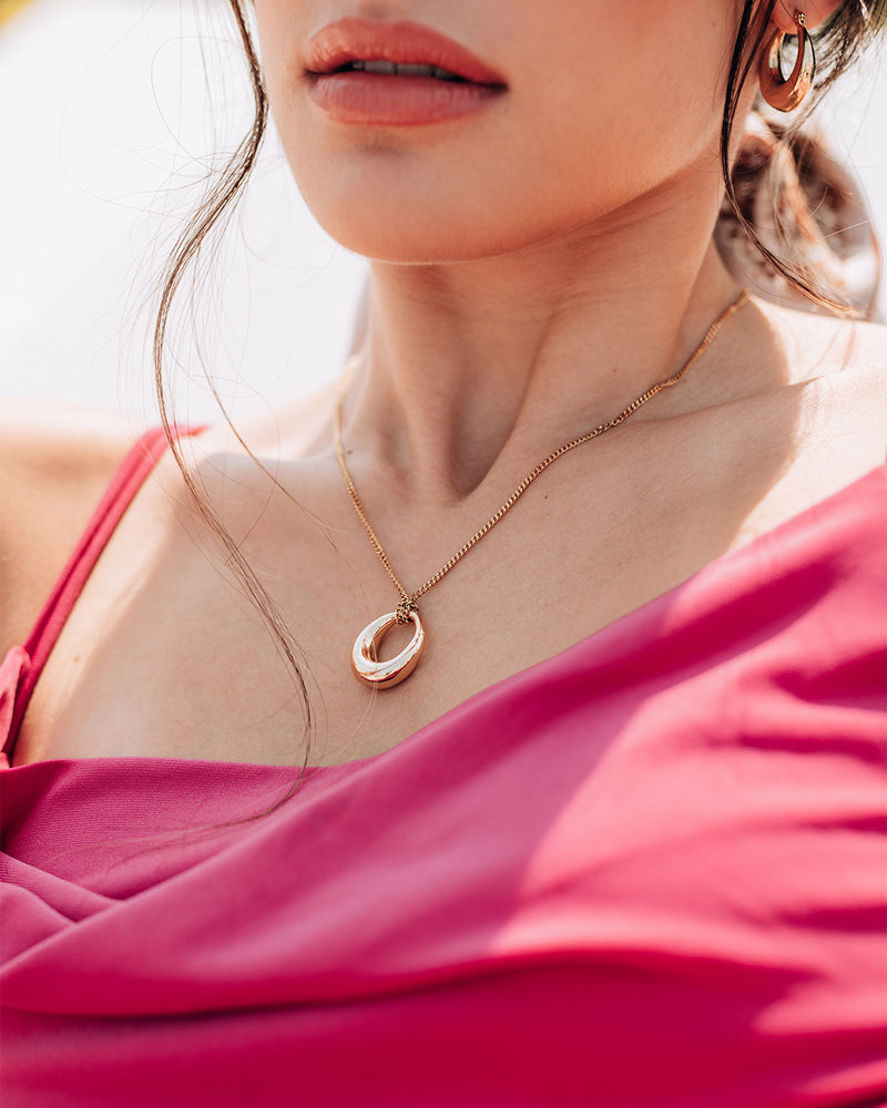 Oculus | Gold Chunky Dome Hoop Earrings