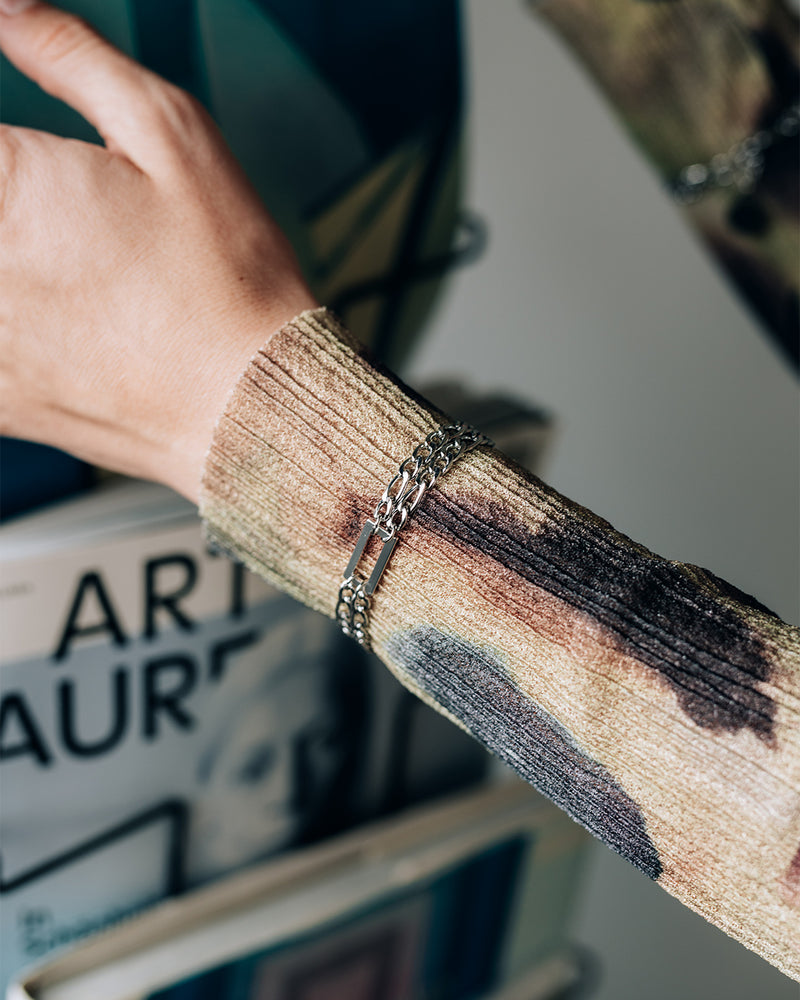 Arnold | Silver Link And Chain Bracelet