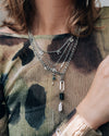 Emiral | Silver Stone And Pearl Lariat Necklace