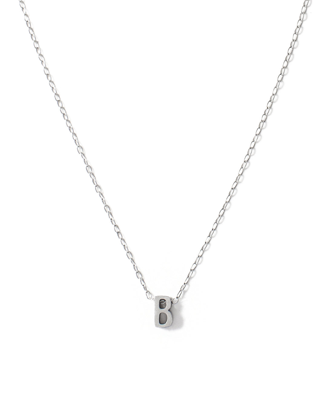 Letter pendant necklace on sale silver