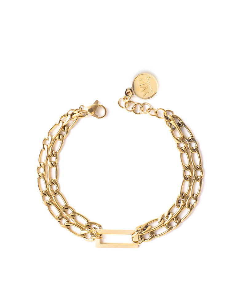 Arnold | Gold Link And Chain Bracelet
