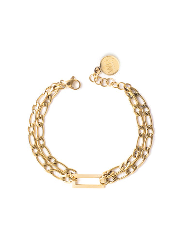 Column | Gold Chain And Stones Bracelet