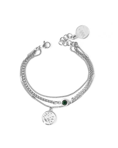Verde | Silver Medallion Bracelet