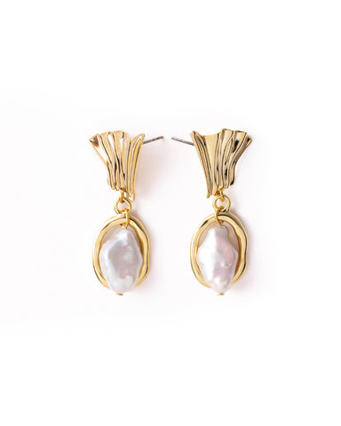 Opium | Gold Gemstones Hoop Earrings