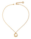 Nerite | Gold Lariat With Shell Paillette Necklace