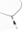 Emiral | Silver Stone And Pearl Lariat Necklace