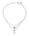 Grigri | Silver Long Crystal Necklace