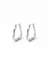 Winslet | Silver Irregular Heart Hoop Earrings