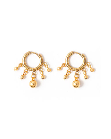 Cresson | Gold Croissant hoop earrings