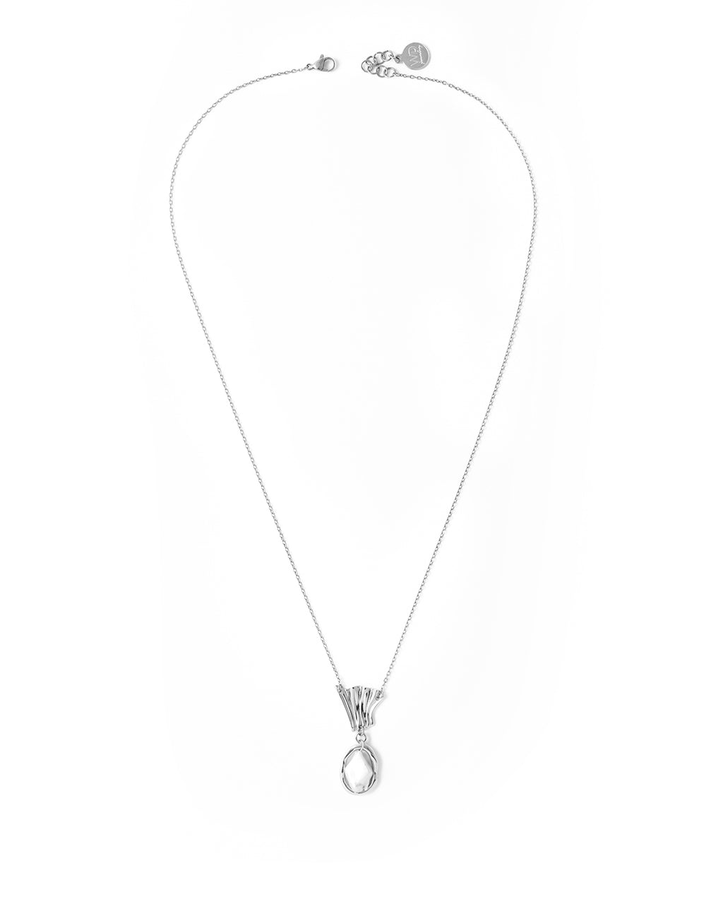 Nicole | Silver Baroque Pearl Long Necklace