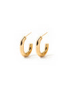 Jimmy | Gold Twisted Rectangular Hoop Earrings