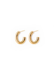 Pipe Gold Earrings