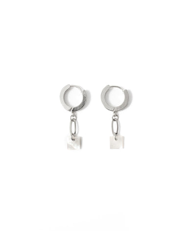 Biwa | Silver Layered Pearl Earrings