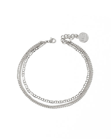 Column | Silver Chain And Stones Bracelet