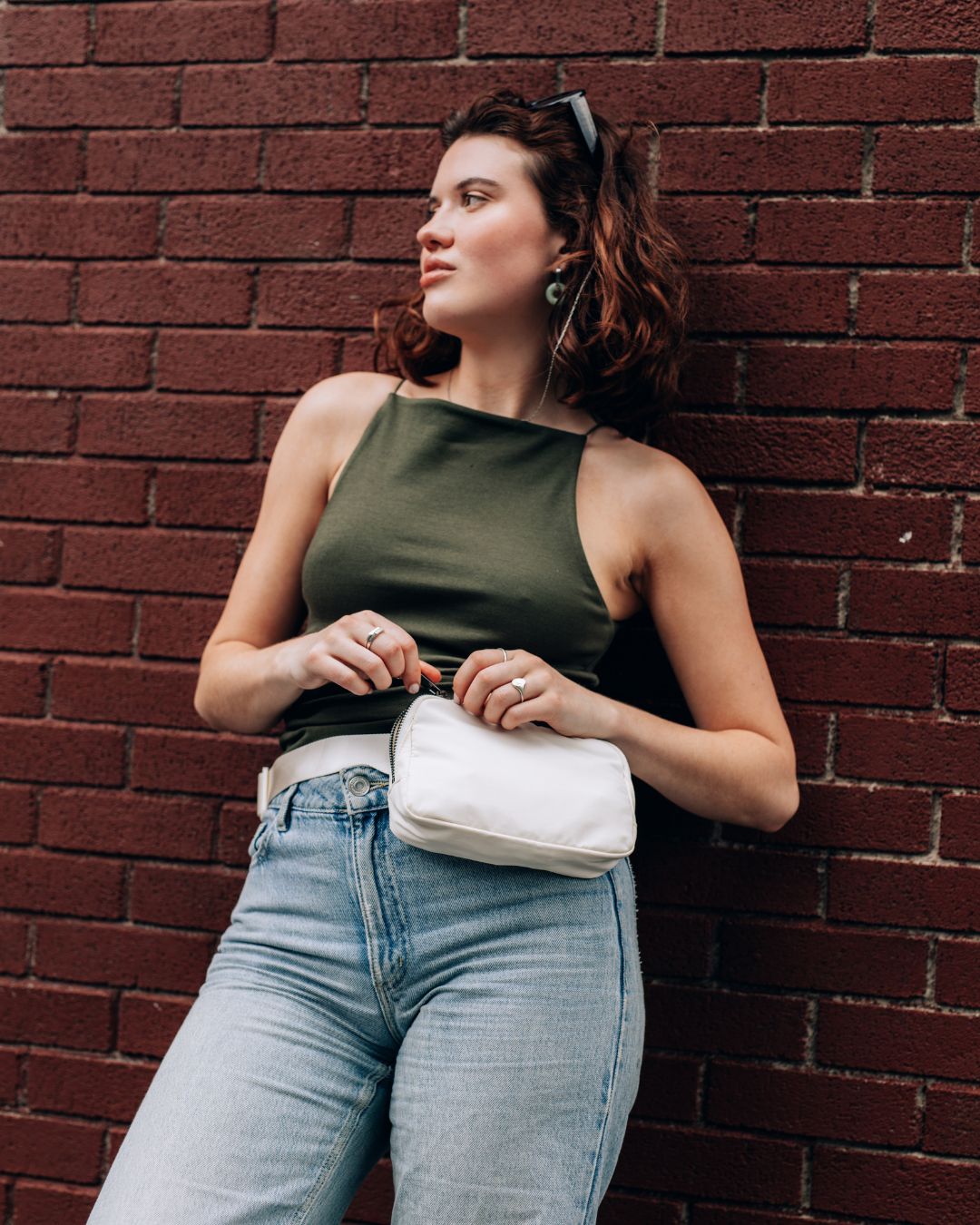 Mile-End Swan White Belt Bag