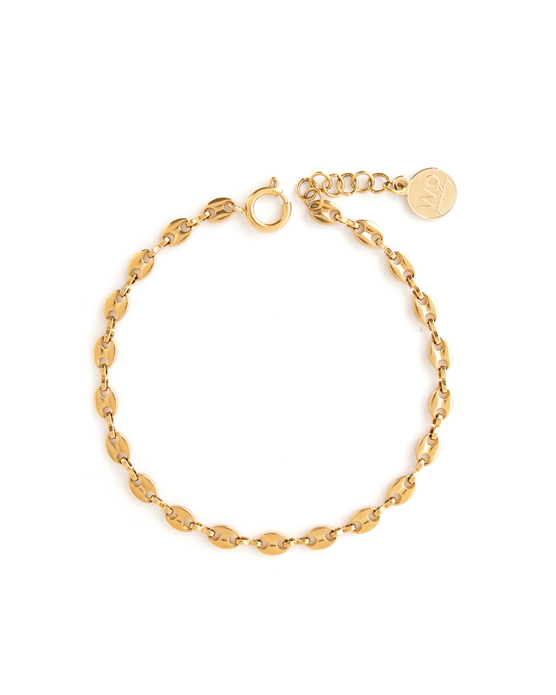Caffe | Gold Thick Chain Anklet