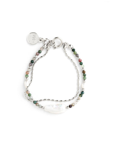 Truand | Silver Chain And Crystal Bracelet