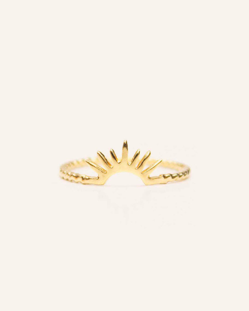 Nazar | 14K Solid Gold Sun Ring
