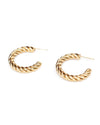 Spin | Gold Twisted hoop earrings