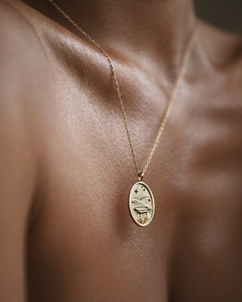 Gold Zodiac Pendant and Chain Statement Necklace | Uncommon James