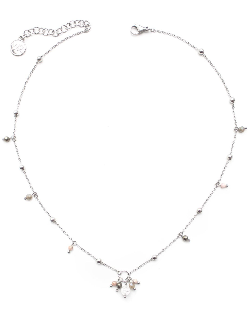 Colgar  | Silver Gemstones Charm Necklace