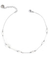 Muzo | Silver Squares And Pearls Layered Necklace