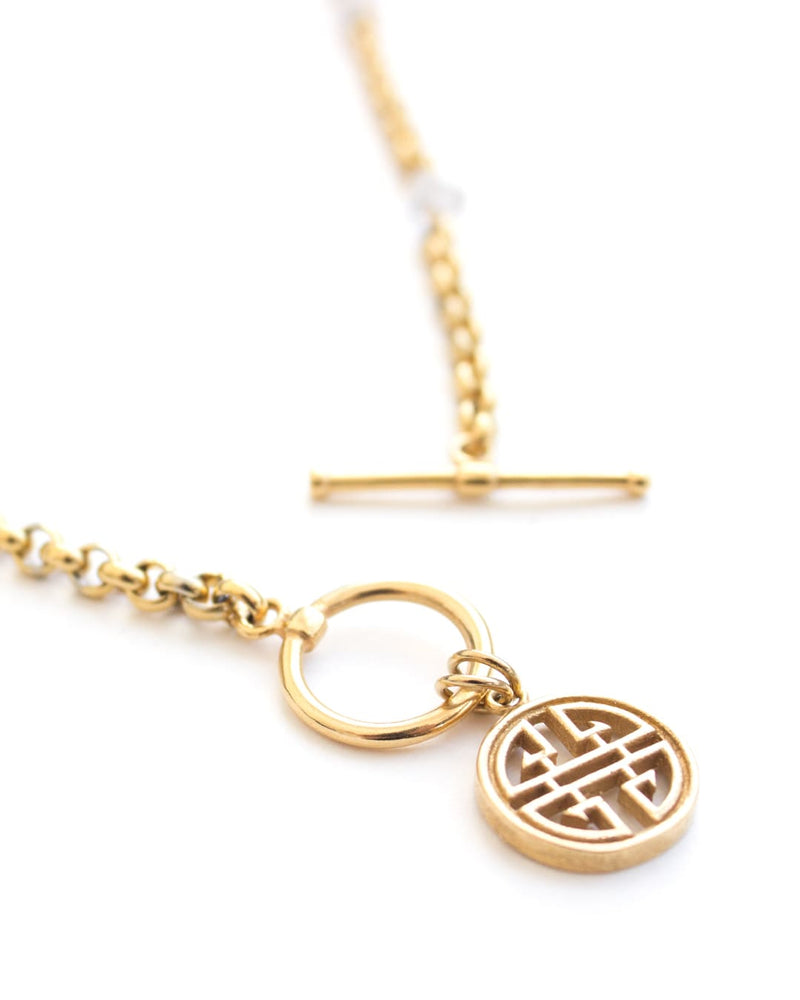 Silex | Gold Toggle Clasp Necklace