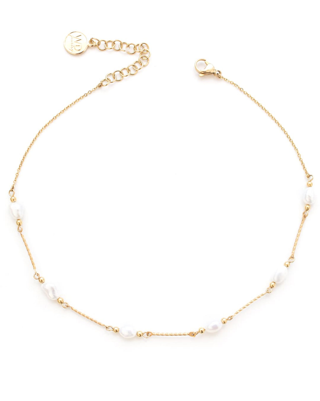Coco | Gold Pearl Choker Necklace
