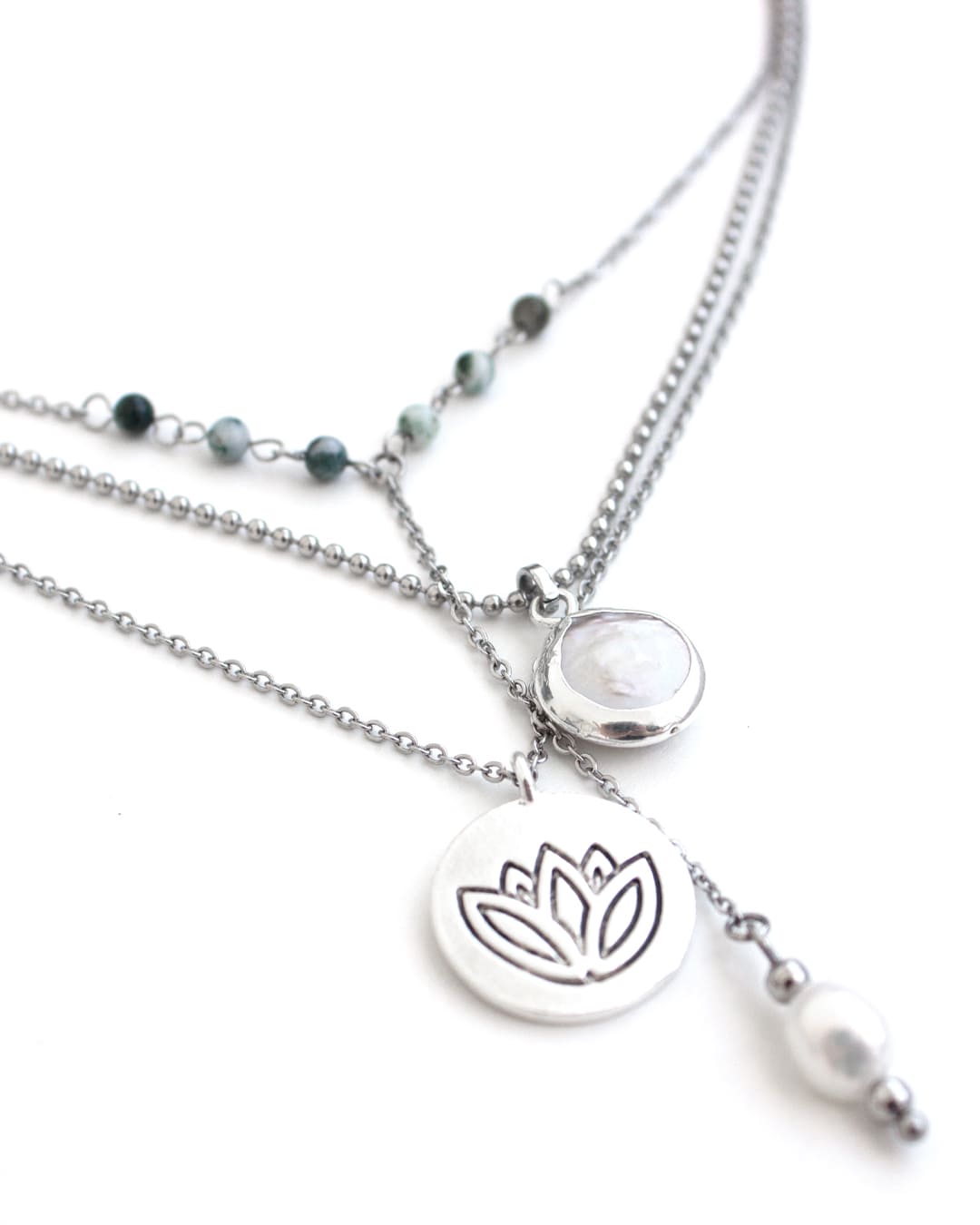 Lotus Silver Necklace