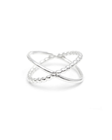 Helix | Sterling Silver Twisted Square Ring