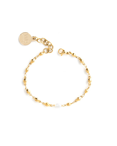 Swell | Gold Charms And Pearls Bracelet