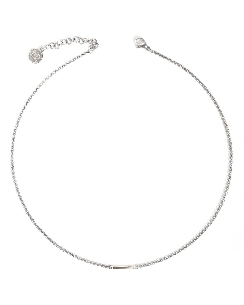 Axelle | Silver Short Bar Necklace