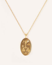 Libra | 10K Solid Gold Zodiac Necklace