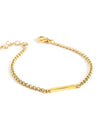 Barrie | Gold Bar Chain Bracelet