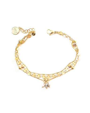Terzo | Gold Three Chains Anklet