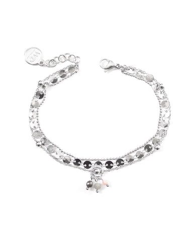 Terzo | Silver Three Chains Anklet