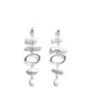 Victoria | Silver Hear Pearl Earrings