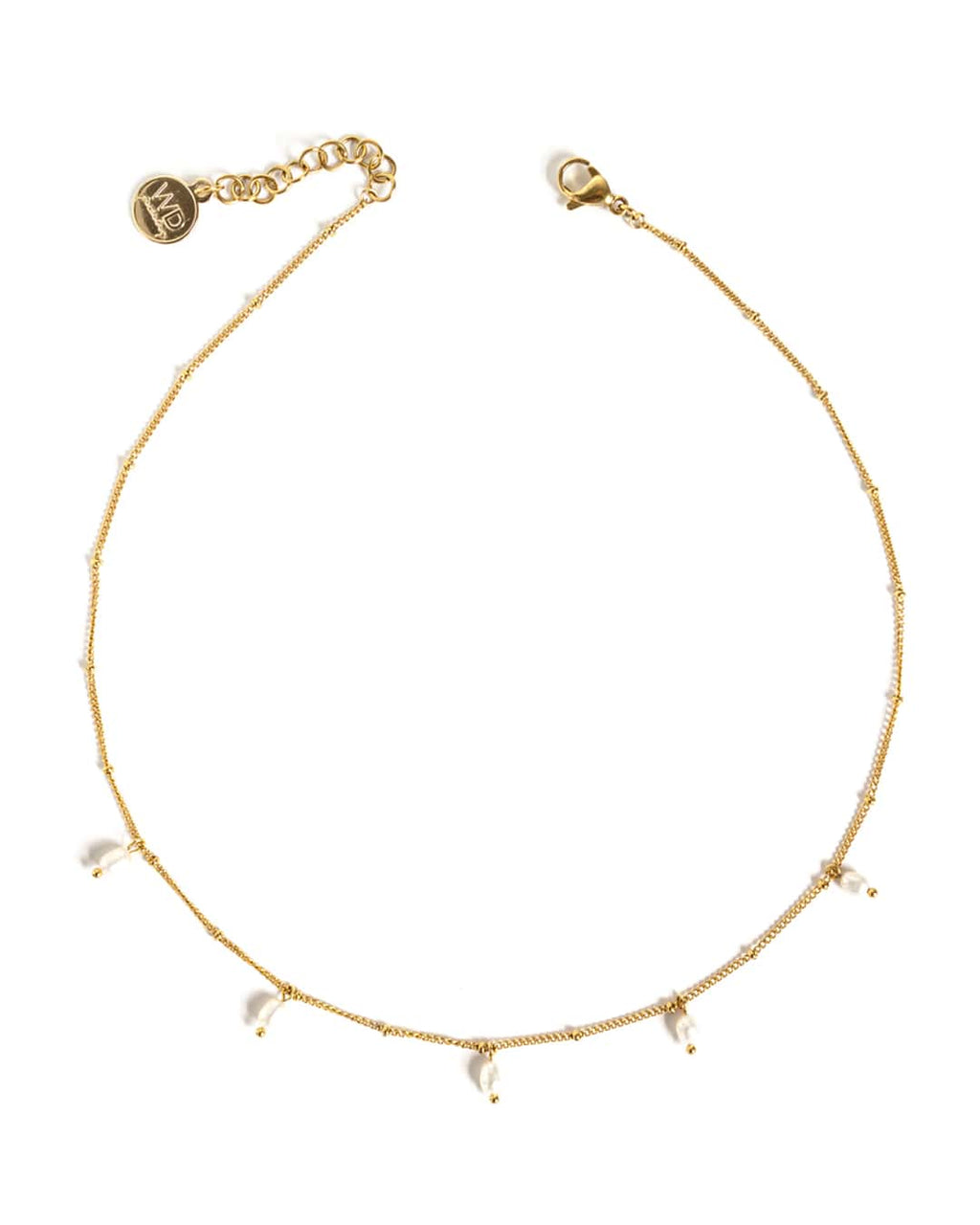 Bridget | Gold Pearl Choker Necklace