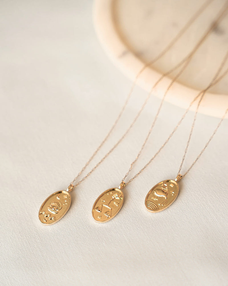 Cancer | 10K Solid Gold Zodiac Necklace