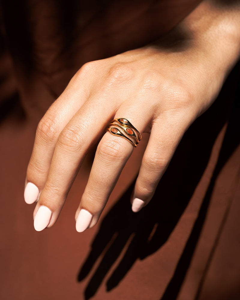 Canyon | Gold Vermeil Oval Sunstone Ring