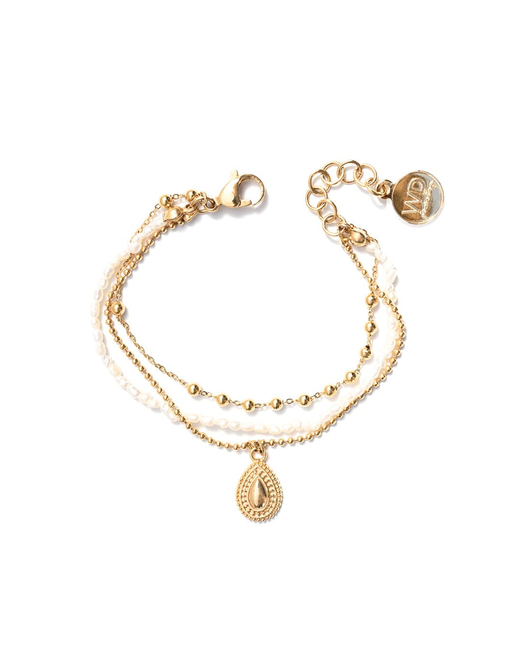 Colette | Gold Multi-Strand Pearl Bracelet