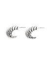 Cresson | Silver Croissant hoop earrings