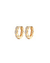 Zeta | Gold Pearl Hoop Earrings